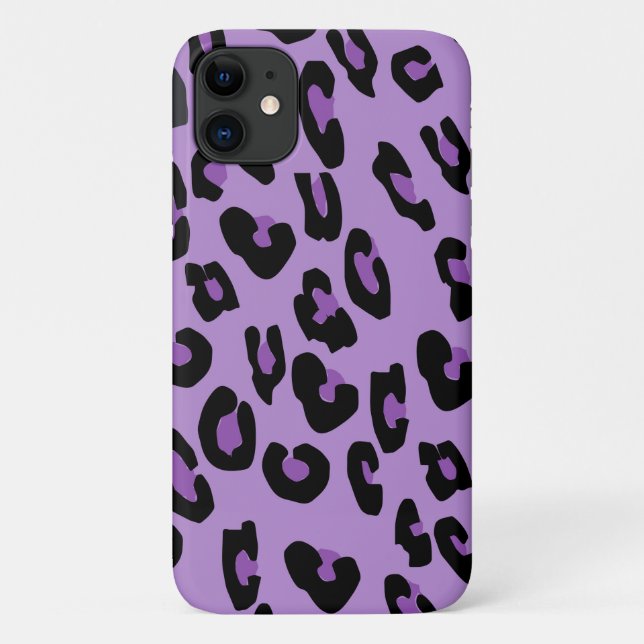 Funda De Case-Mate Para iPhone Leopard Print, Leopard Spots, Purple Leopard (Reverso)