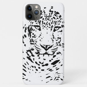 Funda Para iPhone 11 Pro Max Leopardo blanco negro