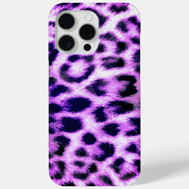 Funda De Case-Mate Para iPhone Leopardo Cheetah Print Faux Fur rosa (Reverso )