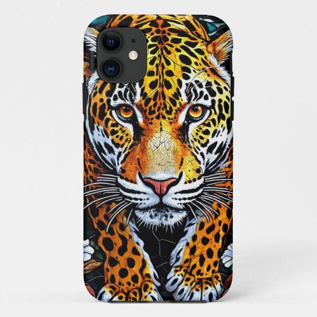 Funda De Case-Mate Para iPhone Leopardo de cristal manchado (Reverso)