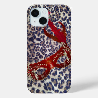 Funda Para iPhone 15 Leopardo de Safari imprime máscara de máscaras de 