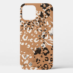 Funda Para iPhone 12 Leopardo moderno. Estampado. Fondo. Naturaleza sal