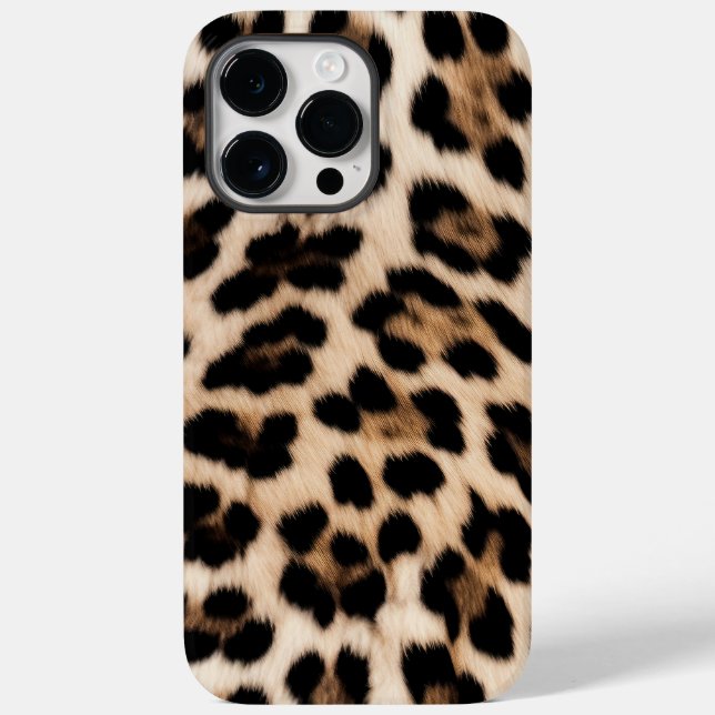 Funda De Case-Mate Para iPhone Leopardo negro cremoso (Reverso )