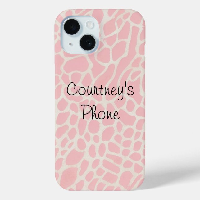Funda De Case-Mate Para iPhone Leopardo rosa y blanco (Reverso )