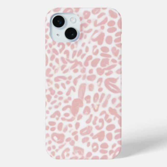 Funda De Case-Mate Para iPhone Leopardo rosa y blanco (Reverso )