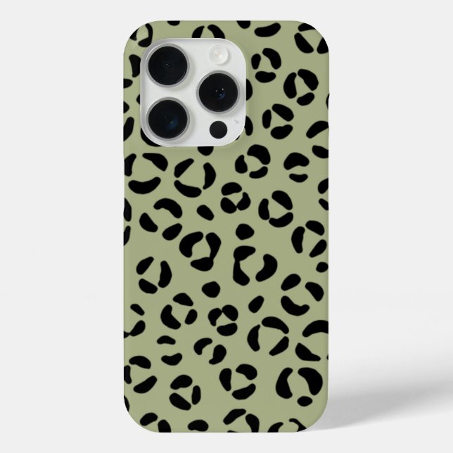 Funda De Case-Mate Para iPhone Leopardo sage (Reverso )