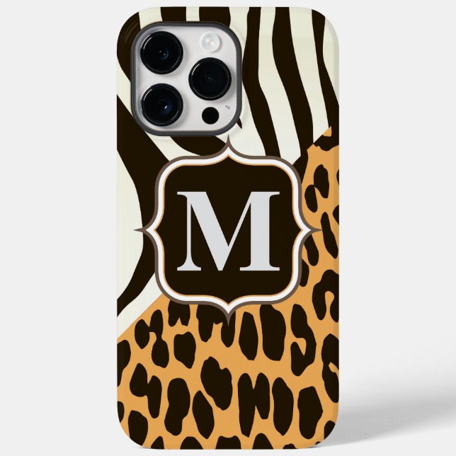 Funda De Case-Mate Para iPhone Leopardo y cebra (Reverso )