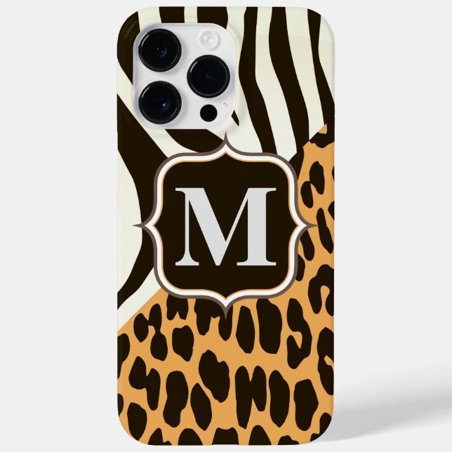 Funda De Case-Mate Para iPhone Leopardo y cebra (Reverso)