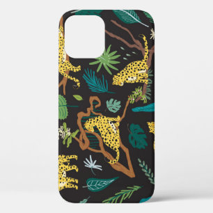 Funda Para iPhone 12 Leopardos de la jungla: Ilustraciones de vida salv