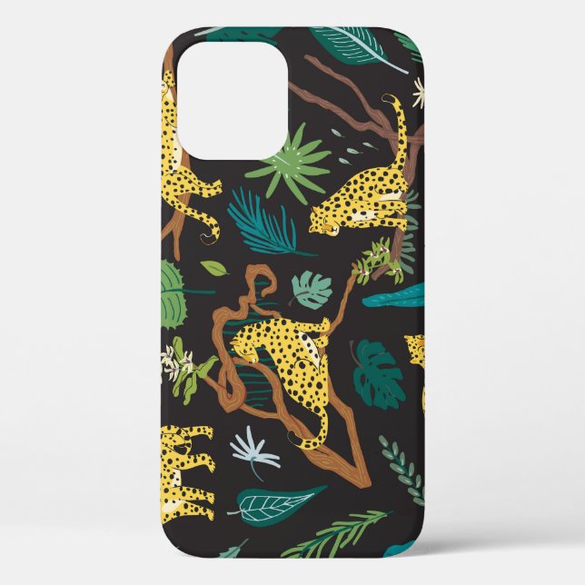 Funda De Case-Mate Para iPhone Leopardos de la jungla: Ilustraciones de vida salv (Reverso )