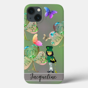 Funda Para iPhone 13 Leprechaun y Shamrock
