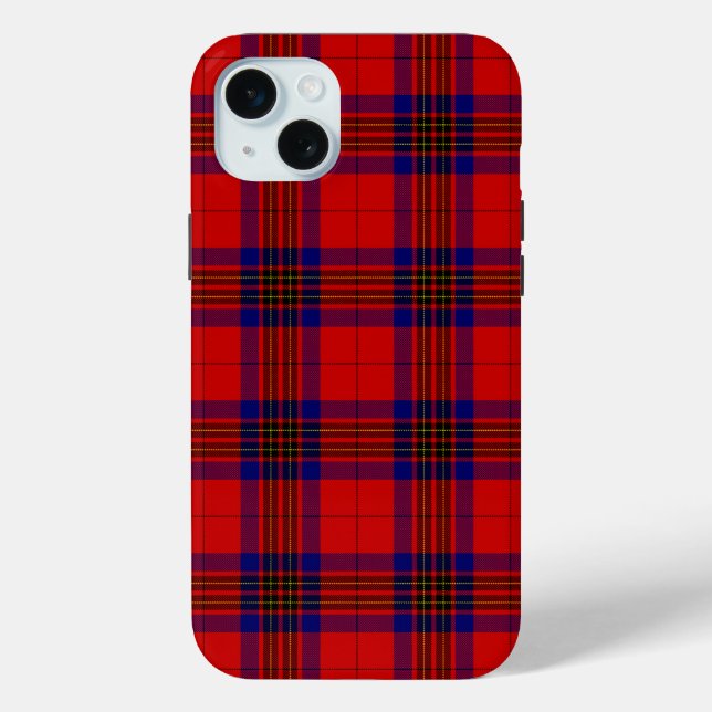 Funda De Case-Mate Para iPhone Leslie tartan azul púrpura (Reverso )