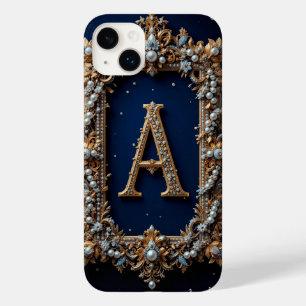 Funda Para iPhone 14 Plus De Case-Mate Letra A dorada ornamentada con joyas