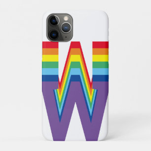Funda Para iPhone 11 Pro Letra arco iris retro Groovy colorido LGTBQ+ Orgul