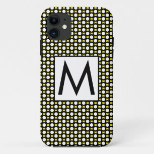 Funda Para iPhone 11 Letra blanca y amarilla de los puntos iniciales de
