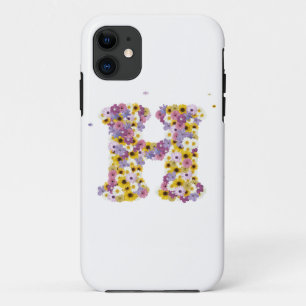 Funda Para iPhone 11 Letra H de las flores