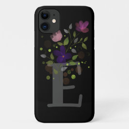Funda Para iPhone 11 Letra inicial e Plus diseño floral