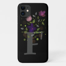 Letra inicial F Plus Diseño floral