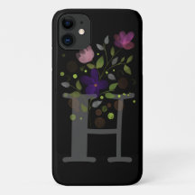 Letra inicial H Plus Diseño floral