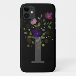 Funda Para iPhone 11 Letra inicial I + diseño floral