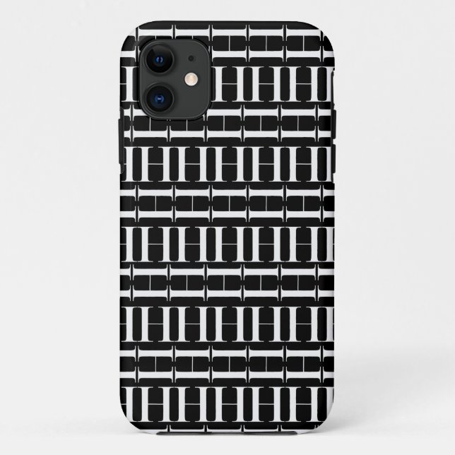 Funda De Case-Mate Para iPhone Letra inicial monograma H (Reverso)