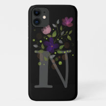 Letra inicial N Plus Diseño floral