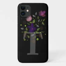 Letra inicial T Plus Diseño floral