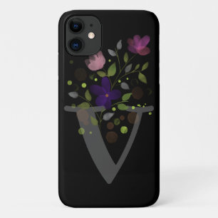 Funda Para iPhone 11 Letra Inicial V Más Diseño Floral