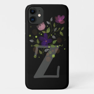 Funda Para iPhone 11 Letra inicial Z Plus Diseño floral