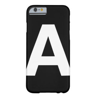 Funda Barely There Para iPhone 6 Letra intrépida Helvética A, caso del iPhone 6