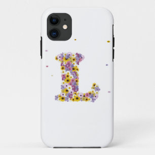 Funda Para iPhone 11 Letra L de las flores