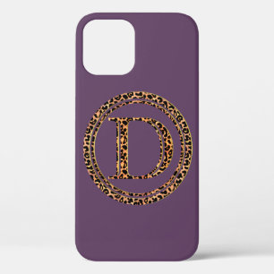 Funda Para iPhone 12 Letra leopardo D