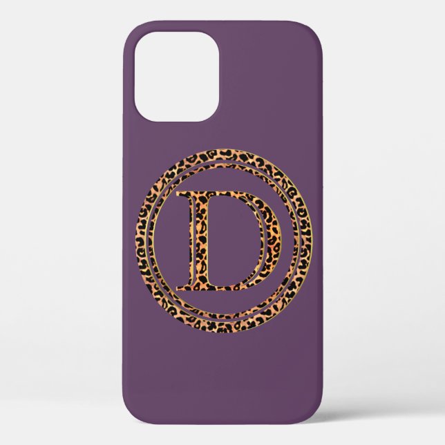 Funda De Case-Mate Para iPhone Letra leopardo D (Reverso )