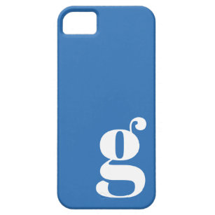 Funda Para iPhone SE/5/5s Letra Minimalista minúscula monograma en azul fran