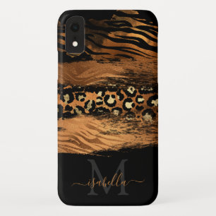 Funda Para iPhone XR Letra Moderna de Cobre Monogramada 