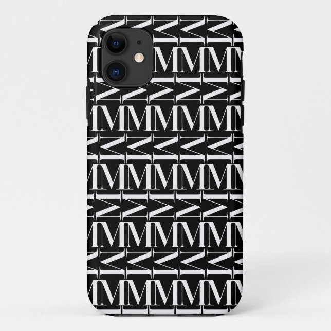 Funda De Case-Mate Para iPhone Letra monográfica inicial M (Reverso)