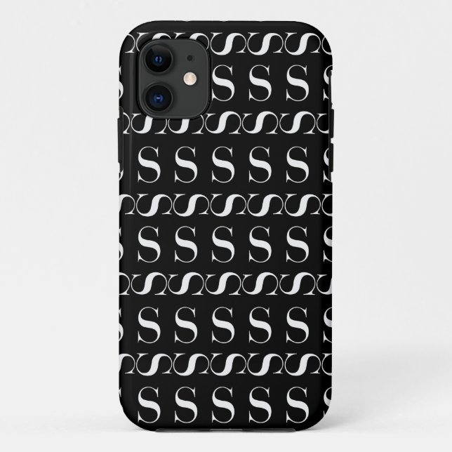 Funda De Case-Mate Para iPhone Letra monográfica inicial S (Reverso)