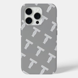 Funda Para iPhone 15 Pro Letra plateada T