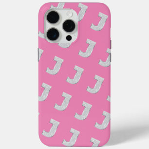 Funda Para iPhone 15 Pro Max Letra rosa J
