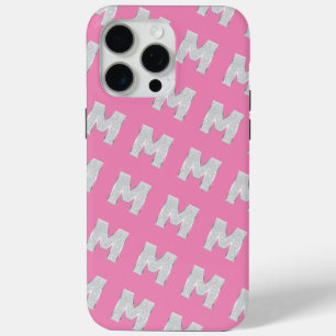 Funda Para iPhone 15 Pro Max Letra rosa M