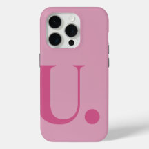 Letra rosa monograma Color sencillo estilo Minimal