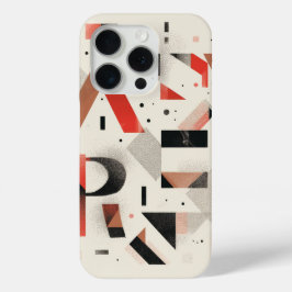 Funda Para iPhone 15 Pro Letras alfabéticas desmontadas con puntos y formas