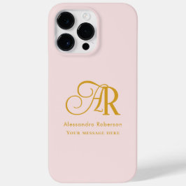 Funda Para iPhone 14 Pro Max De Case-Mate Letras de oro elegantes rosadas de Rubor