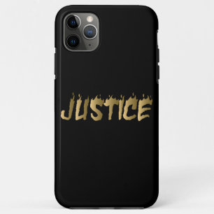 Funda Para iPhone 11 Pro Max Letras de oro quemando justicia en 3D de Guay