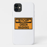 Letrero de Stop Greenwashing