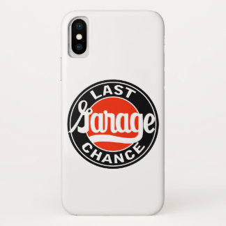 Funda Para iPhone X Letrero vintage de Last Garage Chance.
