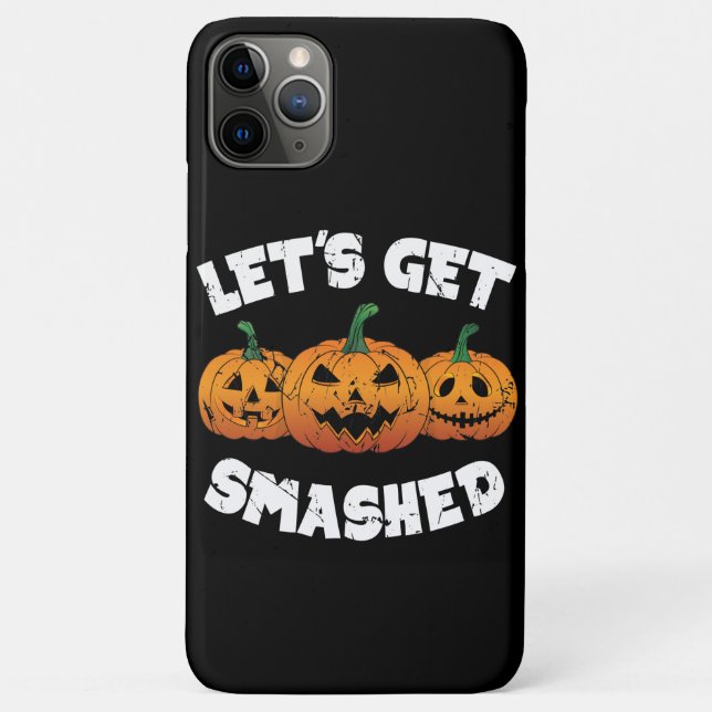 Funda De Case-Mate Para iPhone Lets Get Smashed Pumpkins Jack O Lantern Halloween (Reverso)