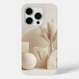 Funda Para iPhone 15 Pro Letter V Minimal Monogram Phone Case – Aesthetic N