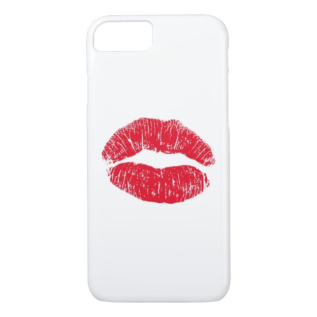 Funda De Case-Mate Para iPhone Levantamientos de besos rojos (Reverso)