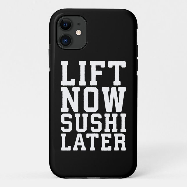 Funda De Case-Mate Para iPhone Levantar ahora, sushi más tarde - carbohidratos -  (Reverso)